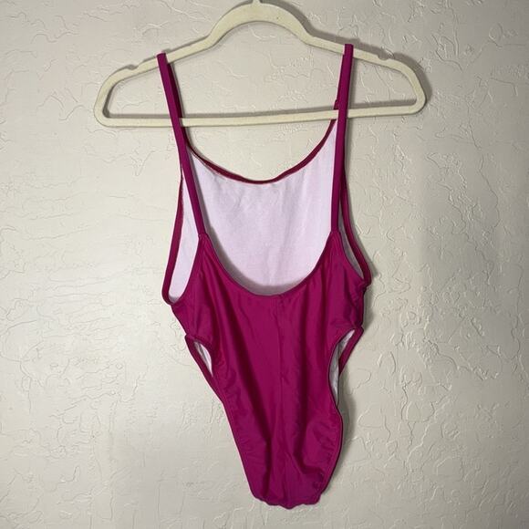 Dippin daisys high cut open back high neck one piece pink swimsuit - Picture 5 of 10